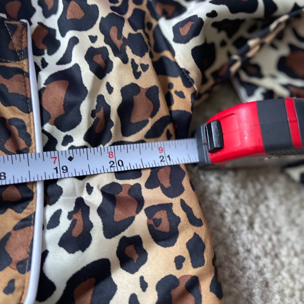 adidas Leopard Print Wide Leg Pants Set in Brown and Black - Picture 9 of 10